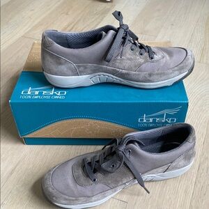 Dansko Hayden Suede Fashion Sneaker in Charcoal